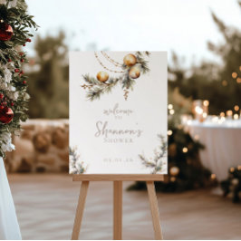 ブライダルシャワーウェルカムサイン | ホリーとオーナメント ポスター
