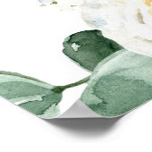 ブライダルシャワーウェルカムサイン、ユーカリブライダルサイン ポスター (角)