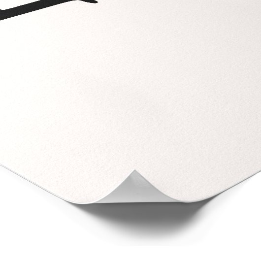 ブライダルシャワーウェルカムサイン（写真と日付） ポスター (角)