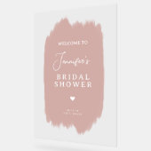 ブライダルシャワーウェルカムスクリプトダスティバラピンク絵を描 アクリルサイン (傾斜)