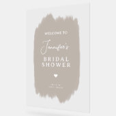 ブライダルシャワーウェルカムスクリプトベージュ絵を描 アクリルサイン (傾斜)