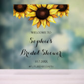 ブライダルシャワーウェルカムヒマワリフローラ標識 アクリルサイン (ニュートラル)