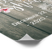 ブライダルシャワーウェルカム素朴ウッドメイソンジャールライト ポスター (角)