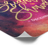 ブライダルシャワーウェルカム銀河系星雲コンステレーション ポスター (角)