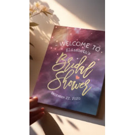 ブライダルシャワーウェルカム銀河系星雲コンステレーション ポスター