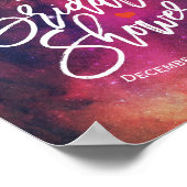 ブライダルシャワーウェルカム銀河系星雲コンステレーション ポスター (角)