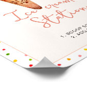 ブライダルシャワーウォーターカラーアイスクリームステーション ポスター (角)