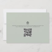 ブライダルシャワーウォーターカラーグリーナリーユーカリ 招待状 (裏面)