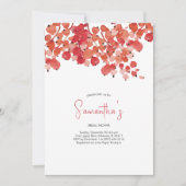 ブライダルシャワーウォーターカラーベリークリスマスパーティー 招待状 (正面)