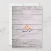 ブライダルシャワーウォーターカラーボホフローラウッド 招待状 (裏面)