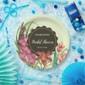 ブライダルシャワーウォームフローラ春絵を描開花 ペーパープレート (パーティー)