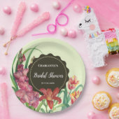 ブライダルシャワーウォームフローラ春絵を描開花 ペーパープレート (パーティー)