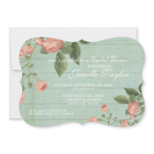 ブライダルシャワーウッエレガントドかわいらしヴィンテージフローラ