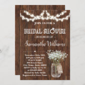 ブライダルシャワーウ素朴ェスタンウェディングシャワー 招待状 (正面/裏面)