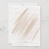 ブライダルシャワーエレガントなウェディングドレスピンクの花 招待状 (裏面)