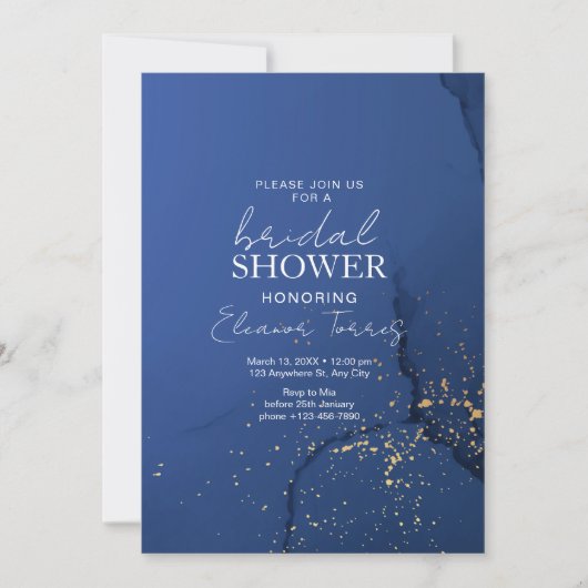 ブライダルシャワーエレガントなウェディング招待状モダン、 招待状 (正面)