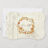 ブライダルシャワーエレガントウッド秋オ結婚ンム 招待状 (裏面)