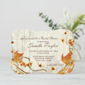 ブライダルシャワーエレガントウッド秋オ結婚ンム 招待状 (スタンド正面)