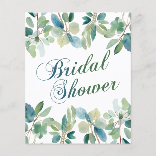 ブライダルシャワーエレガントグリーナリーユーカリ (裏面)