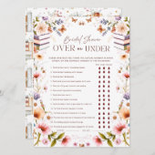 ブライダルシャワーエレガントゲームの上または下のストーリーブック (正面/裏面)