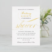 ブライダルシャワーエレガントゴールドフォイル 箔招待状 (立ち正面)