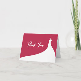 ブライダルシャワーエレガントサンキューカードビバマゼンタ サンキューカード