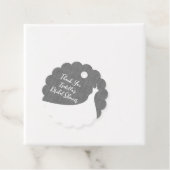 ブライダルシャワーエレガントサンキューグレーリネン フェイバータグ (インサイチュ)