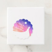 ブライダルシャワーエレガントサンキューパープルウォーター色 フェイバータグ (インサイチュ)