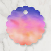 ブライダルシャワーエレガントサンキューパープルウォーター色 フェイバータグ (裏面)