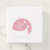 ブライダルシャワーエレガントサンキューピンクメッセージカード フェイバータグ (インサイチュ)