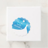 ブライダルシャワーエレガントサンキューブルーの水色 フェイバータグ (インサイチュ)