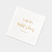 ブライダルシャワーエレガントスミニマルト金ゴールド 箔ナプキン (左)