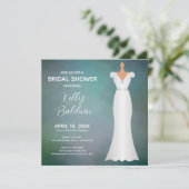 ブライダルシャワーエレガントソフトグリーン 招待状 (スタンド正面)