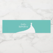 ブライダルシャワーエレガントターコイズボトル用ラベル ペットボトルラベル (シングルラベル)