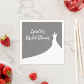 ブライダルシャワーエレガントナプキングレーリネン スタンダードカクテルナプキン (インサイチュ)