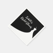 ブライダルシャワーエレガントナプキンブラック スタンダードカクテルナプキン (角)