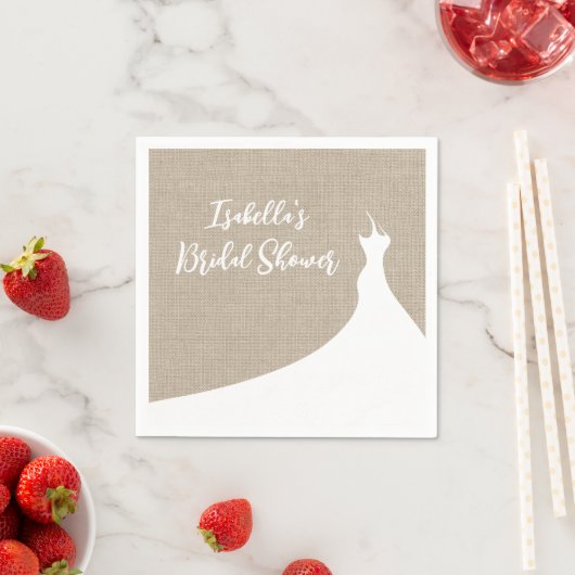 ブライダルシャワーエレガントナプキンラップ スタンダードカクテルナプキン (インサイチュ)