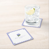 ブライダルシャワーエレガントハイクラシックダゲアスカロップ スクエアペーパーコースター (インサイチュ)