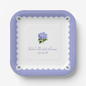 ブライダルシャワーエレガントハイクラシックダゲアスカロップ ペーパープレート (正面)