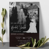 ブライダルシャワーエレガントハロウィーンマンションオクトーバー 招待状