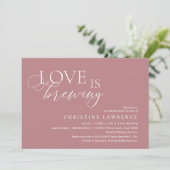 ブライダルシャワーエレガントパーティー、愛は醸造 招待状 (スタンド正面)