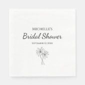 ブライダルシャワーエレガントパームツリーズトロピカルモダン的 スタンダードランチョンナプキン (正面)