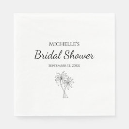 ブライダルシャワーエレガントパームツリーズトロピカルモダン的 スタンダードランチョンナプキン