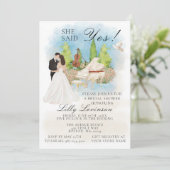 ブライダルシャワーエレガントピアノヴァイオリンYesだ! 招待状 (スタンド正面)