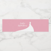 ブライダルシャワーエレガントピンクの水瓶用ラベル ペットボトルラベル (シングルラベル)