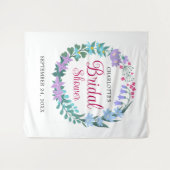 ブライダルシャワーエレガントフローラワイルドフラワーズガーランド タペストリー (正面(横))