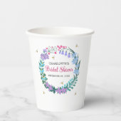 ブライダルシャワーエレガントフローラワイルドフラワーズガーランド 紙コップ (正面)
