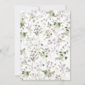 ブライダルシャワーエレガントフローラ野生花夏 招待状 (裏面)