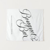 ブライダルシャワーエレガントブーケバー標識 タペストリー (正面(横))