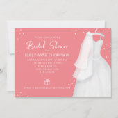 ブライダルシャワーエレガントブ結婚リーズヴィンテージ 招待状 (正面)